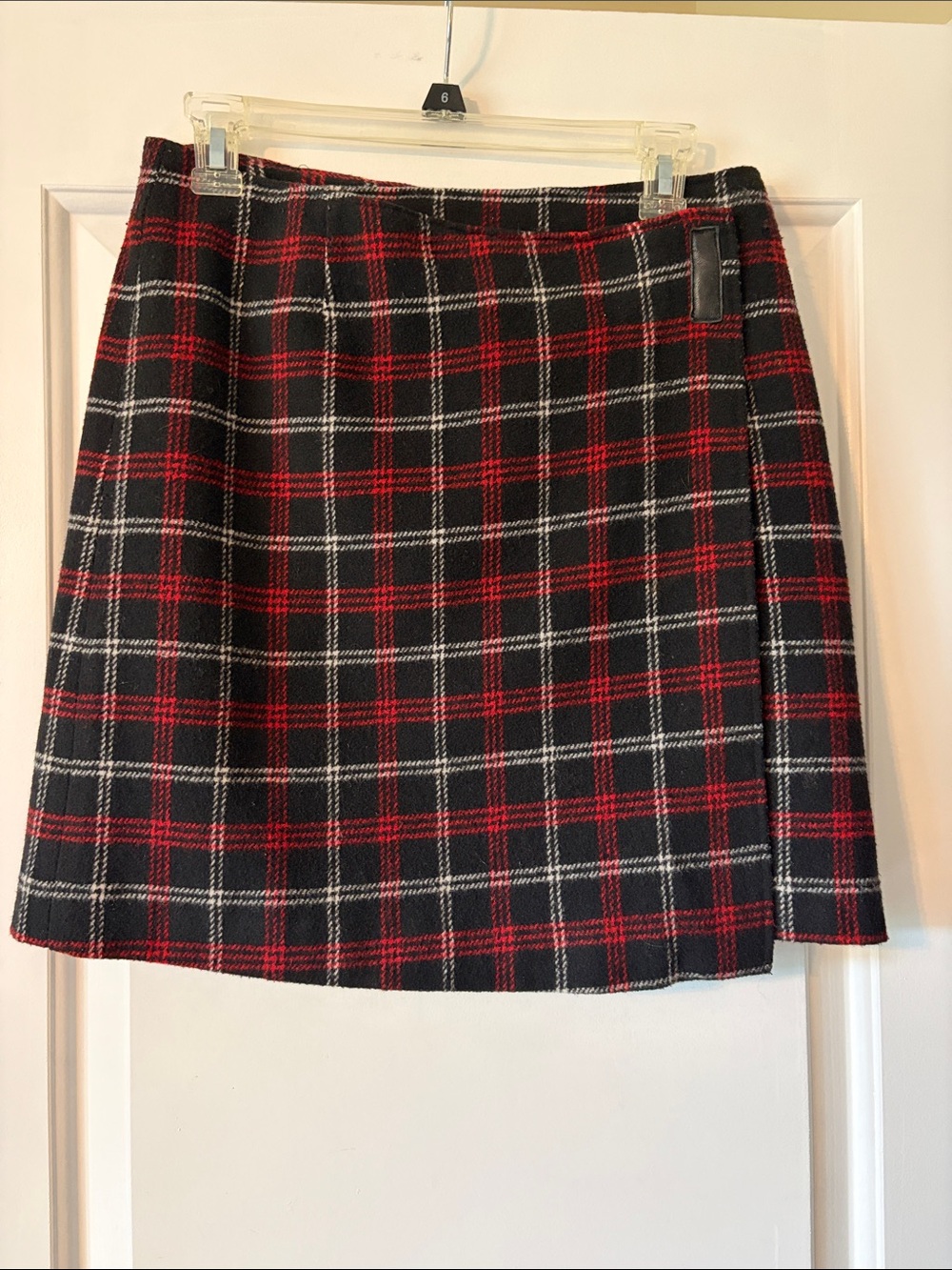 INC International Concepts Black and Red Plaid Mini Skirt